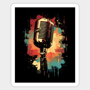 Microphone Classic Color Splash Magnet